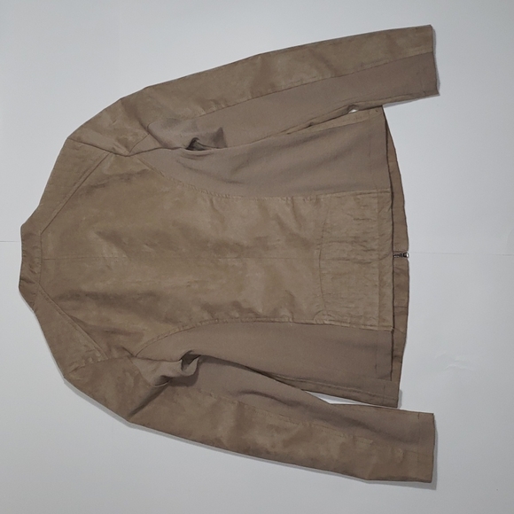Excellent Condition- Sebby Faux Suede Jacket Tan Taupe Size Small - Picture 3 of 10